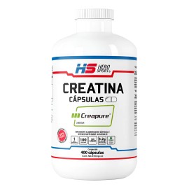 Hero Sport Creatina Creapure 400 Capsulas. 100 Pura Sin Sabor