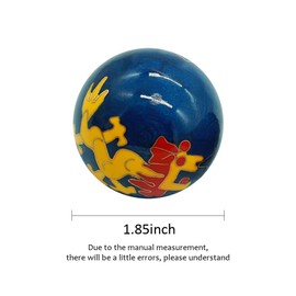 BRABUD 1.85'' Chinese Baoding Balls Healthy Massage Handballs Exercise Stress Balls with Chimes Carved Dragon & Phoenix Pattern Collection BS150(L, Blue)