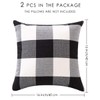 ORANIFUL Buffalo Check Cushion Covers 40cm x 40cm Set of