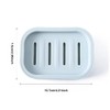 4PCS Plastic Square Soap Dish Bar Soap Holder for Shower