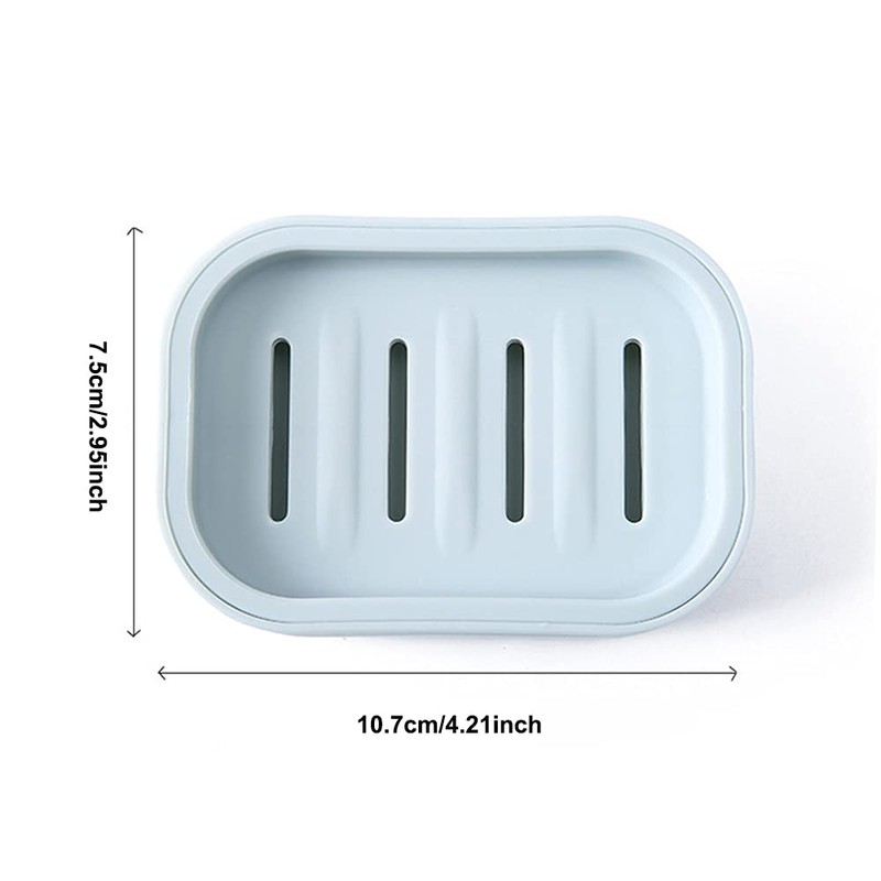 4PCS Plastic Square Soap Dish Bar Soap Holder for Shower