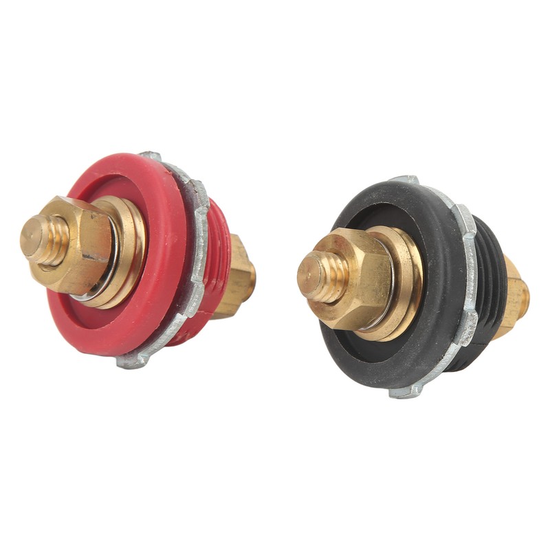 2 Pcs 3/8in Thru Panel Battery Terminal Connector 250A Positive