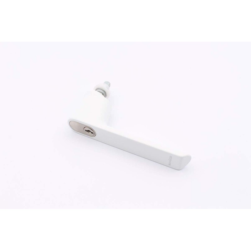 Schüco Lockable RC window handle, aluminium RAL 9016, white, 247659