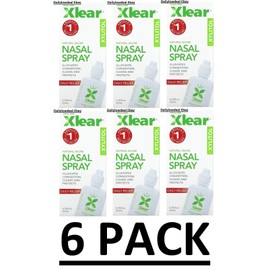 Xlear 6 PACK - Xlear  Xylitol Saline Nasal Spray .75 fl oz  22 ml Each - NEW