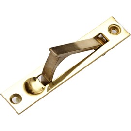 Litepak Door Edge Pull Premium Sliding Hardware Modern Style Spring (1 Pack, Polished Brass)