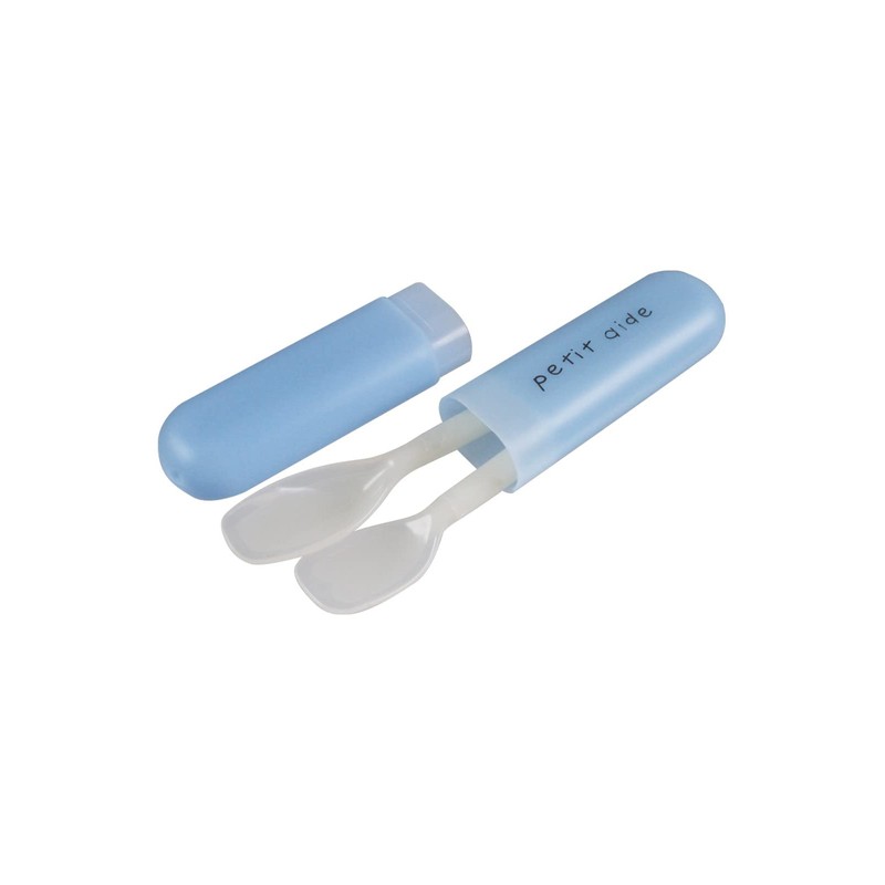 Two Japanese Soft Spoon Set Blue