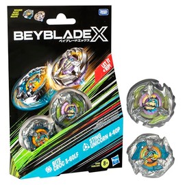 Hasbro Beyblade X Bite Croc 3-60LF und Sting Unicorn 4-60P Kreisel Dual Pack, Set