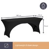 Perel Table Cover for Rectangular Table - Arched Black