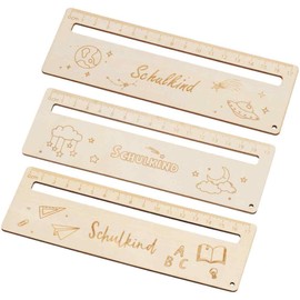 Ruler for First Day of School 2025 in Various Designs with Motif Wooden Ruler, Gift for Back to School or First Day of School, for Boys and Girls