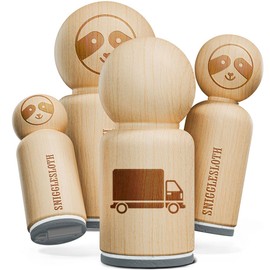 Delivery Truck Vehicle Icon Rubber Stamp for Stamping Crafting Planners - 3/4 Inch Small