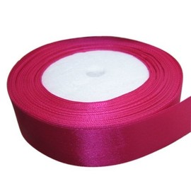 GCS LONDON 20MM SATIN RIBBON FUCHSIA PINK 25 METRES ROLL
