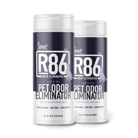 R86 Pet Odor Eliminator, Removes Odor from Litter Boxes, Carpet, and Hard Surfaces, Even Removes Skunk Smell from Cats & Dogs, Plant Based Formula, Use Wet or Dry, Hypoallergenic & Biodegradable