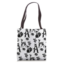 Nordic Scandinavian Hygge Cute Critters Holiday Tote Bag