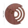 Wooden Disc Calendar Dark Brown Rotatable Disc Natural Wood Vintage