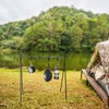 Outdoor Cookware Hanging Rack Triangular Pot Pan Camping Light Tools