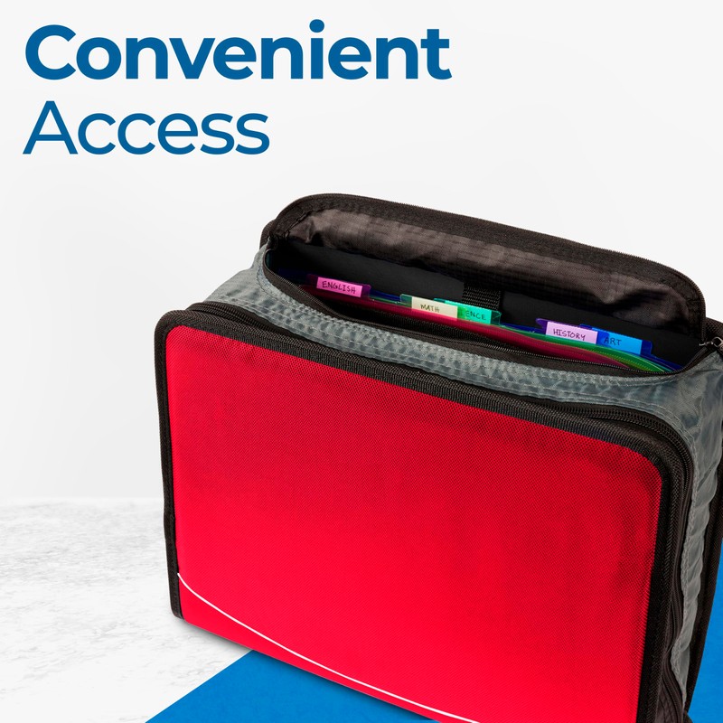 Case-it King Sized Zip Tab School Zipper Binder | 4-Inch