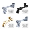 1080°Swivel Faucet Extender With 2 Spray Modes Sink Rotating Faucet