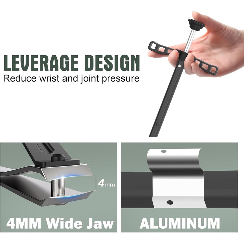Long Handle Toenail Clippers with Magnifier -Wide Jaw & Ergonomic