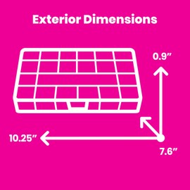 Everything Mary 21 Compartment Bead Storage Box – Clear Organizer for Craft Beads, Jewelry, Tools & Notions