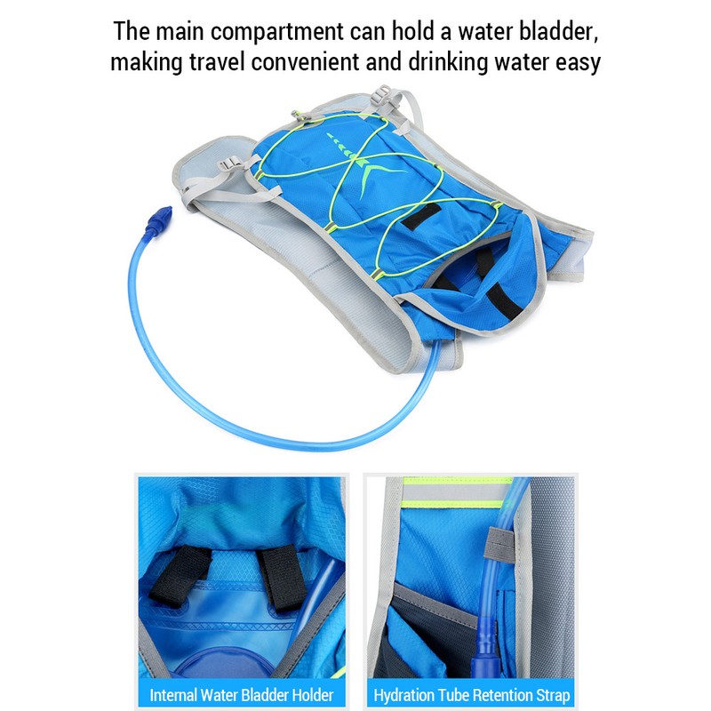 Nylon Hydration Backpack Water Backpack with 2L Hydration Bladder for