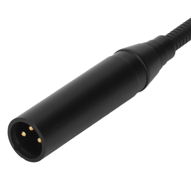 Gooseneck Microphone 17.7in Flexible Noise Reduction Gooseneck Plug in Microphone