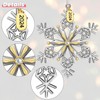 West style 2024 Christmas Tree Ornaments Set Metallic Snowflake Hanging