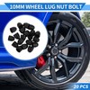 VekAuto 20pcs Wheel Lug Nut Bolt 10mm Rims Tire Nut