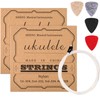 2 Sets of Nylon Ukulele Strings with 4 Felt Picks,