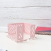 Pink Sticky Note Holder Metal Mesh Memo Cube Post Note