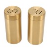 2Pcs Gold Spice Jar Stainless Steel Rustproof Screw Open Top
