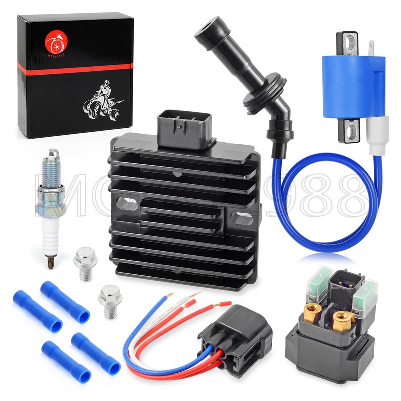 Ignition Coil Pack & Voltage Regulator Rectifier Starter Relay Spark