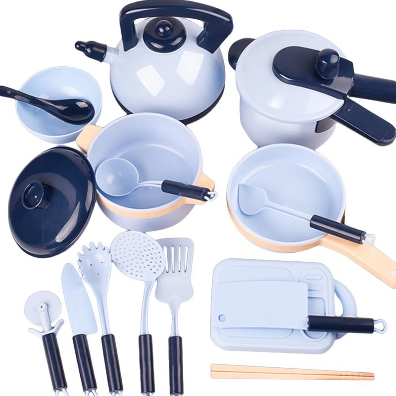Kitchen Pretend Toys Set for Kids Pots and Pans Educational