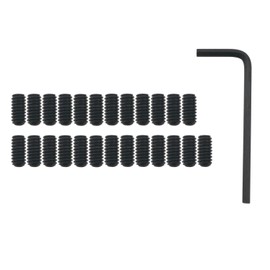 DGBRSM 25pcs Hexagon Head Hex Socket Flat Head Set Screws End Headless Bolts 1/4-20x1/2 in. with Hex Driver Wrench