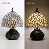 HWDFEI Small Tiffany Mushroom Table Lamp,Mini Memory Sympathy Antique lamp