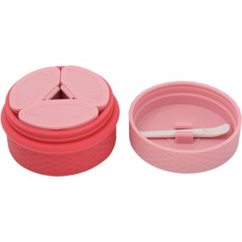 ZJchao Juego de Tarros de Crema de Silicona, Recipientes Portátiles de Maquillaje Recargables de Color Rosa para Viajes con 3 Dispensadores