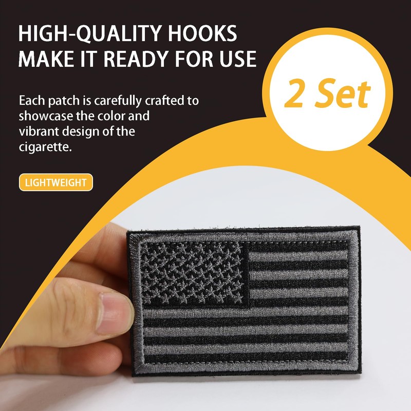 Demearly 2 PCS American Flag Patch USA Militray Emblem Patches