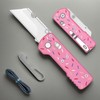 Folding Pocket Utility Knife, Quick Change Box Cutter with Rail