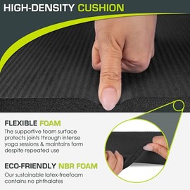 ProsourceFit Extra Thick Yoga Knee Pad and Elbow Cushion 15mm (5/8”) Fits Standard Mats for Pain Free Joints in Yoga, Pilates, Floor Workouts