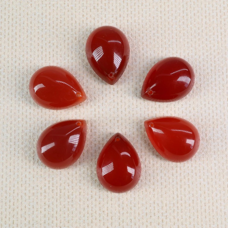 Coai Women's 925 Necklace with Angel’s Teardrops Pendant, Silver, Red