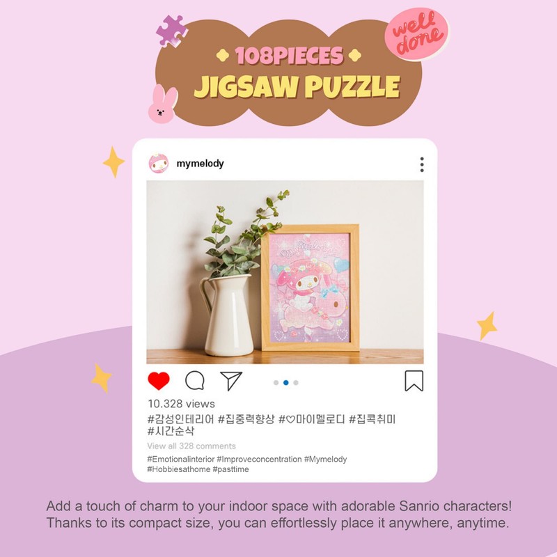 My Melody Shining Jigsaw Puzzle 108pcs - Games for Family