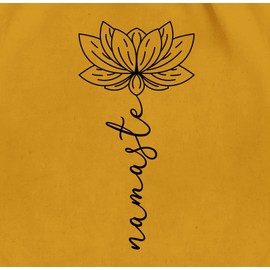 Shirtracer - Gym Bag Backpack - and Wellness - Namaste Lotus Flower I Gift Yoga, 06 Mustard Yellow