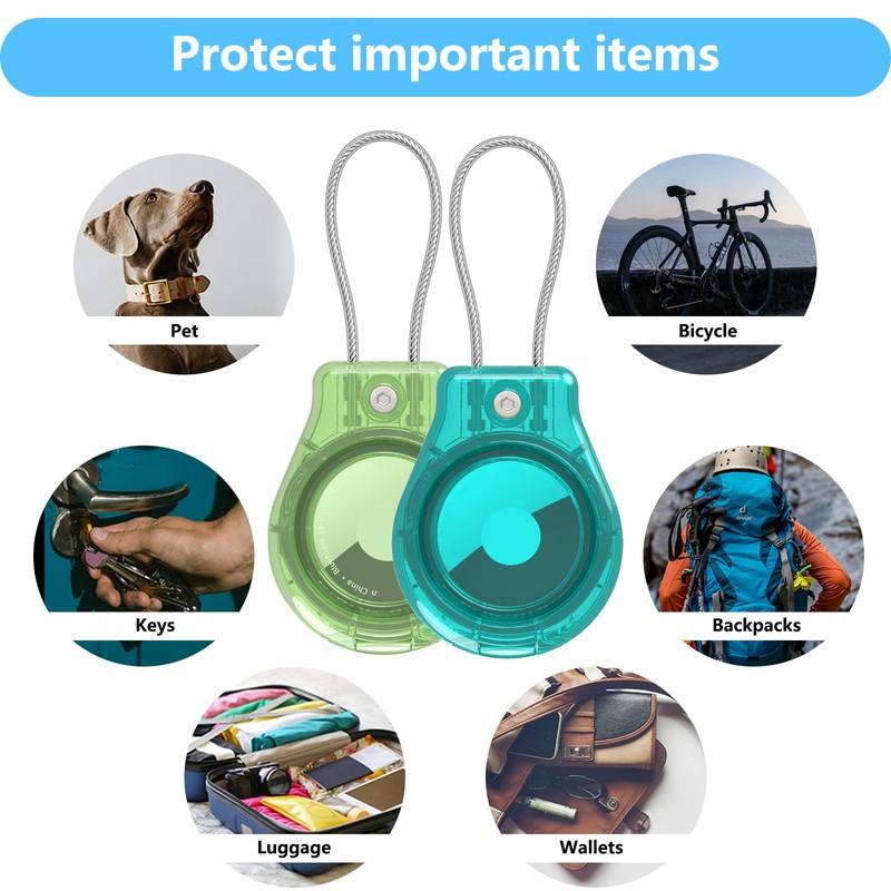 YiDiatnSy Waterproof AirTag Keychain Holder, Air Tag Lock Case Key