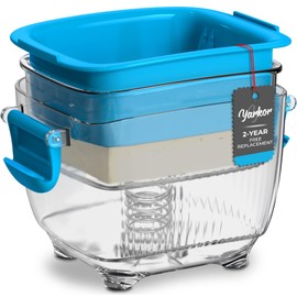 Large 20 oz Tofu Press, Easily Remove Water from Tofu in 10-20 Mins, Vegan Tofu Presser for Firm or Extra Firm Tofu, Dishwasher Safe & BPA Free, with Drip Tray, Tofu Recipe Included