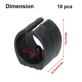 Eilumduo 10Pcs Black Plastic U-Shape Caps, 25mm Dia. Chair Tubing Pipe Foot Cap Floor Glides Cover Tips for Furniture Leg