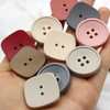 5 Pcs Resin Buttons 4 Holes Round Buttons for Coats,