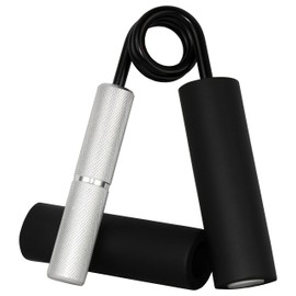 Generisch Aluminium hand trainer for maximum grip strength - forearm trainer with grip pad, spring made of black hardened steel, hand muscle trainer (100 lbs)