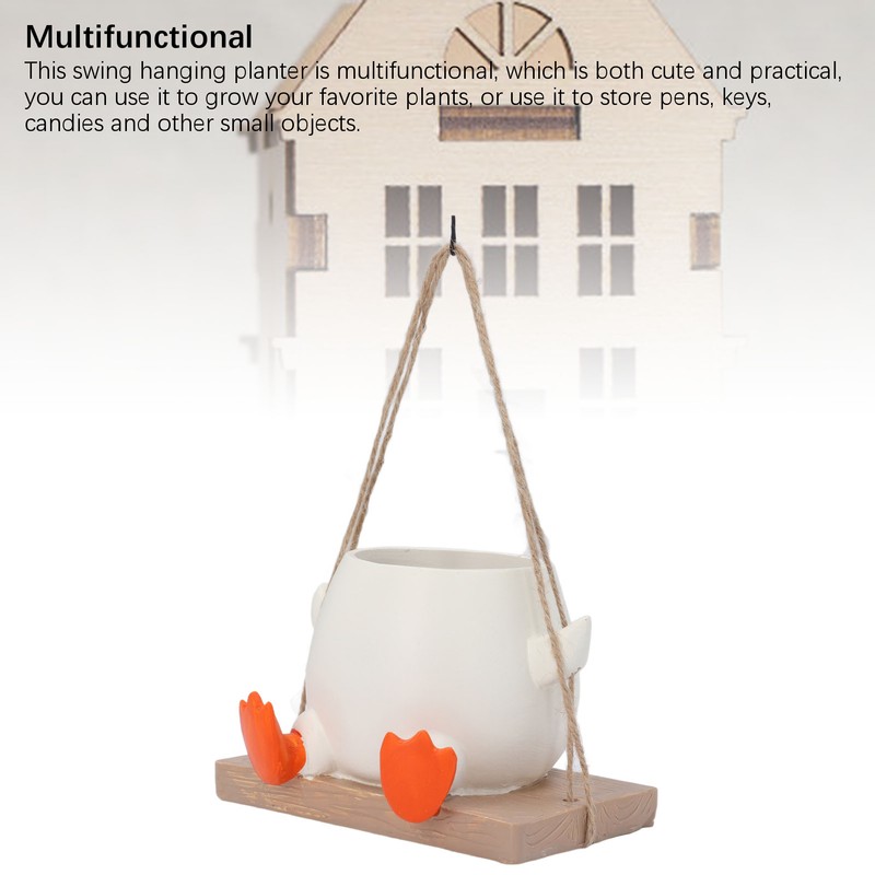 Swing Hanging Planter Cartoon Decorative Cute Swing Hanging Planter for