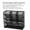 Marbrasse Mesh Desk Organizer, Multi-Functional Pen Holder, Desktop Stationary Organizer,