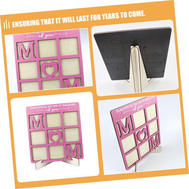iplusmile Mother's Day Wooden Photo Frame Rustic Tabletop Display for