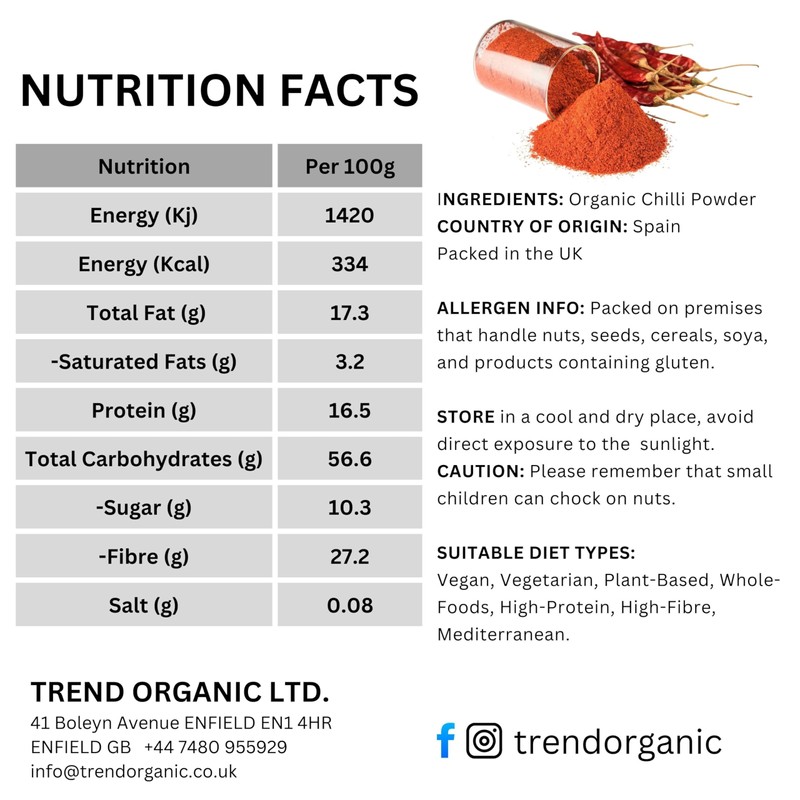Trend Organic Chilli Powder | Premium Blend of Rich, Spicy